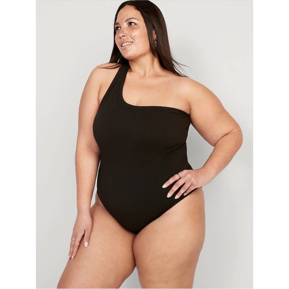 NWT Old Navy Pucker One-Shoulder One-Piece Swimsuit - Picture 7 of 8